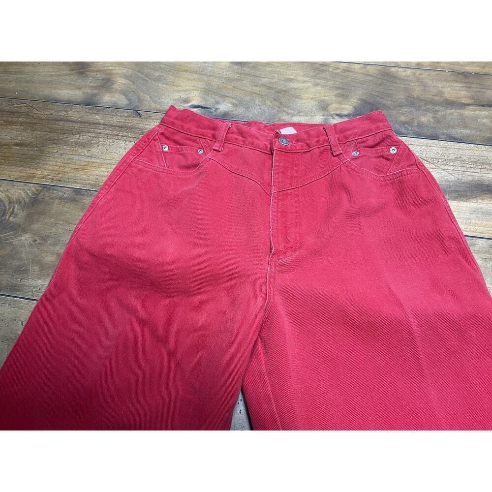 Vintage Rocky Mountain Jeans Womens 13/14 Red Made USA Bareback Rodeo - Picture 3 of 10